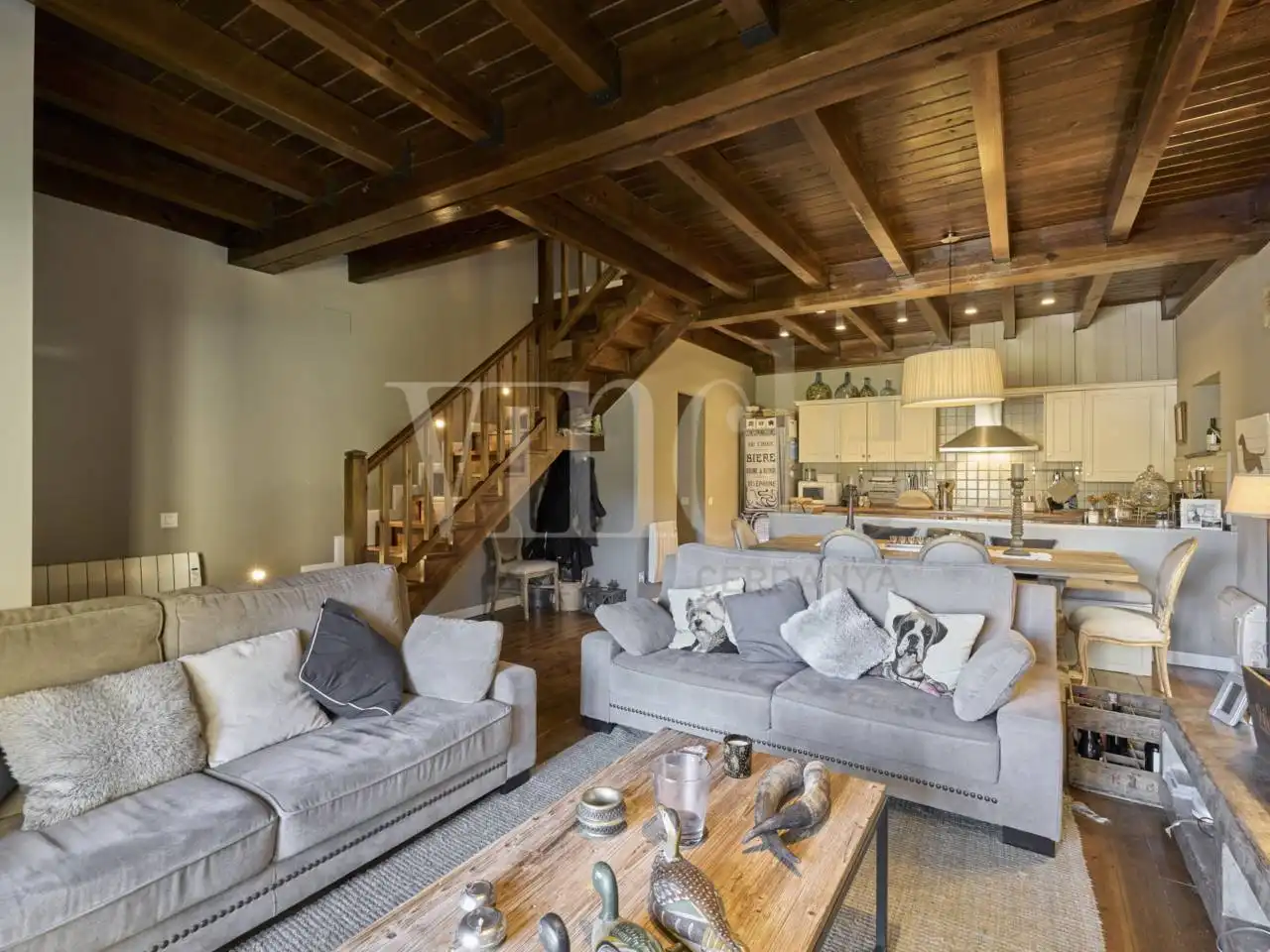 Sala d'estar de Casa adosada en venda en Isòvol amb Calefacció, Parquet i Terrassa
