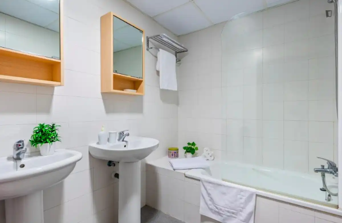 Bathroom of Flat for share in Sevilla  with Air Conditioner, Swimming Pool and Furnished