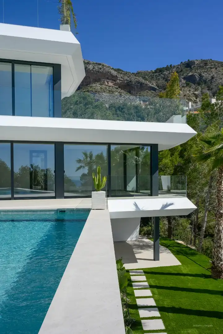 Vista exterior de Casa o chalet en venta en Altea con Aire acondicionado, Jardín privado y Terraza