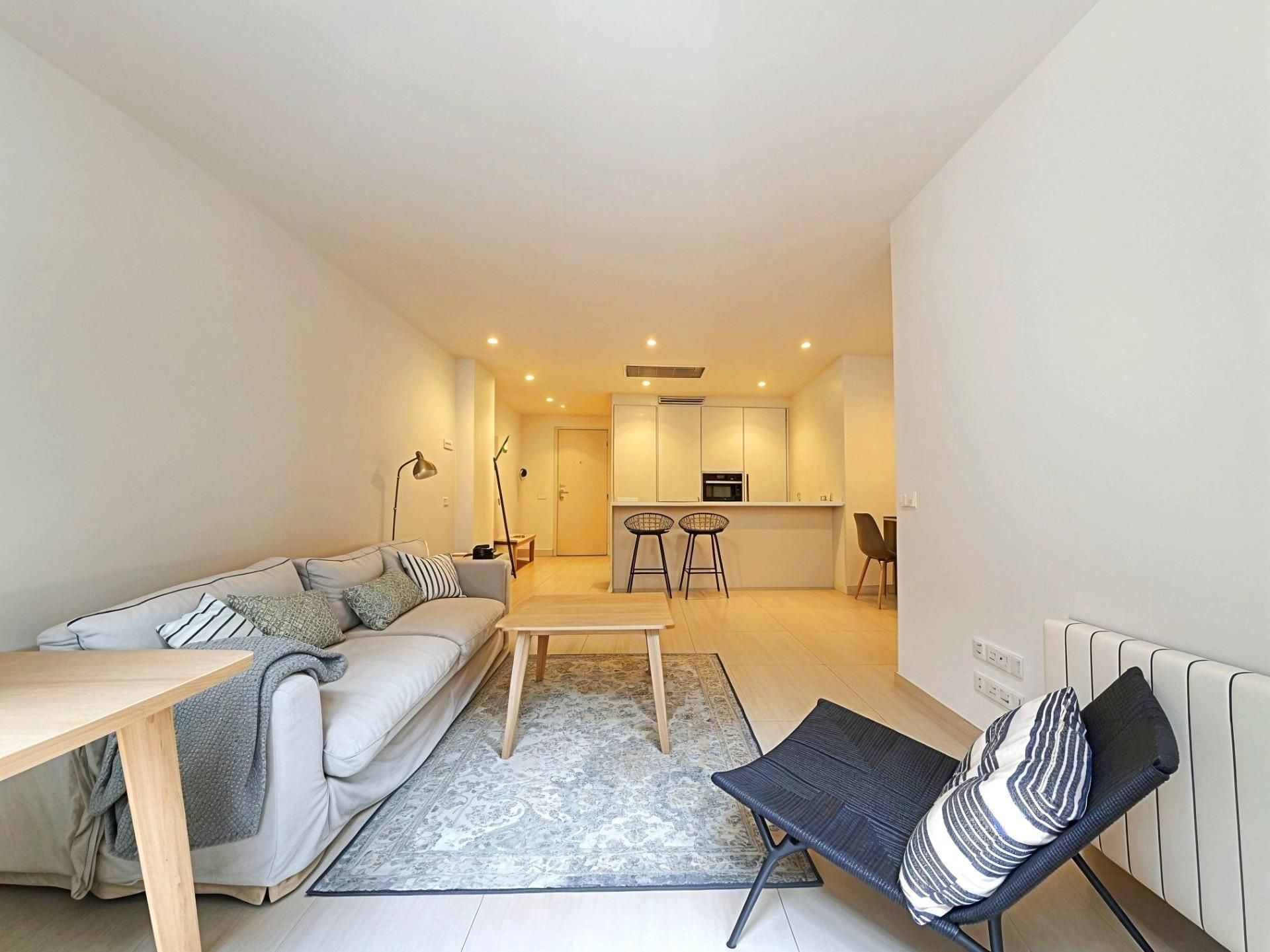 Living room of Flat to rent in  Palma de Mallorca  with Heating, Private garden and Terrace