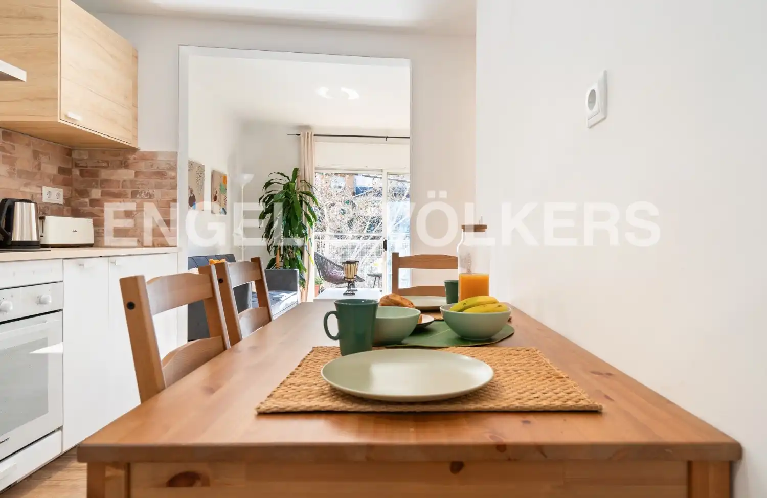 Esszimmer von Wohnung zur Miete in Barcelona mit Klimaanlage, Heizung und Parkett