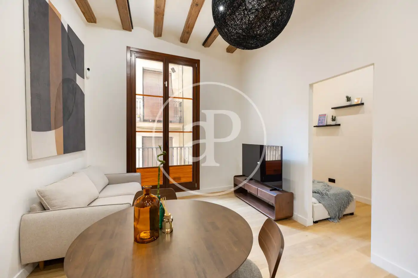 Sala de estar de Piso en venta en Barcelona con Aire acondicionado, Calefacción y Amueblado