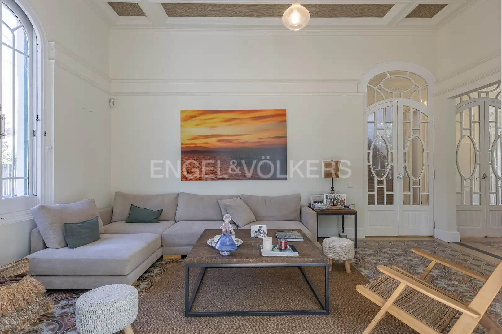 Living room of Houses for rent in Sant Cugat del Vallès  with Air Conditioner, Heating and Private garden
