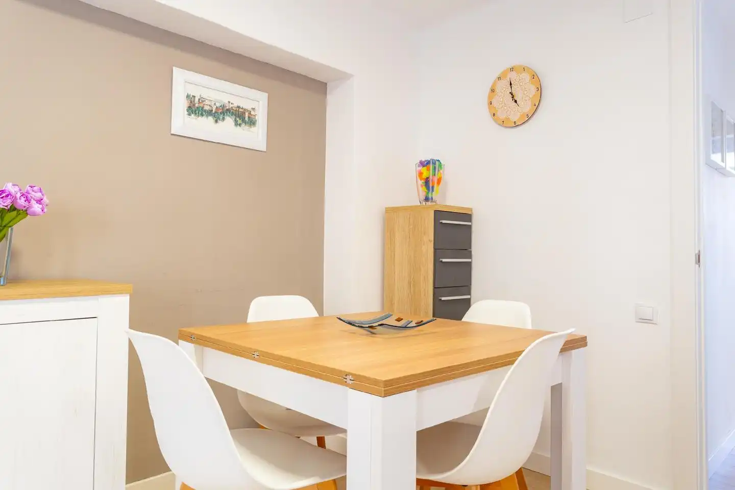 Dining room of Flat for rent in Bilbao   with Air Conditioner, Terrace and Furnished