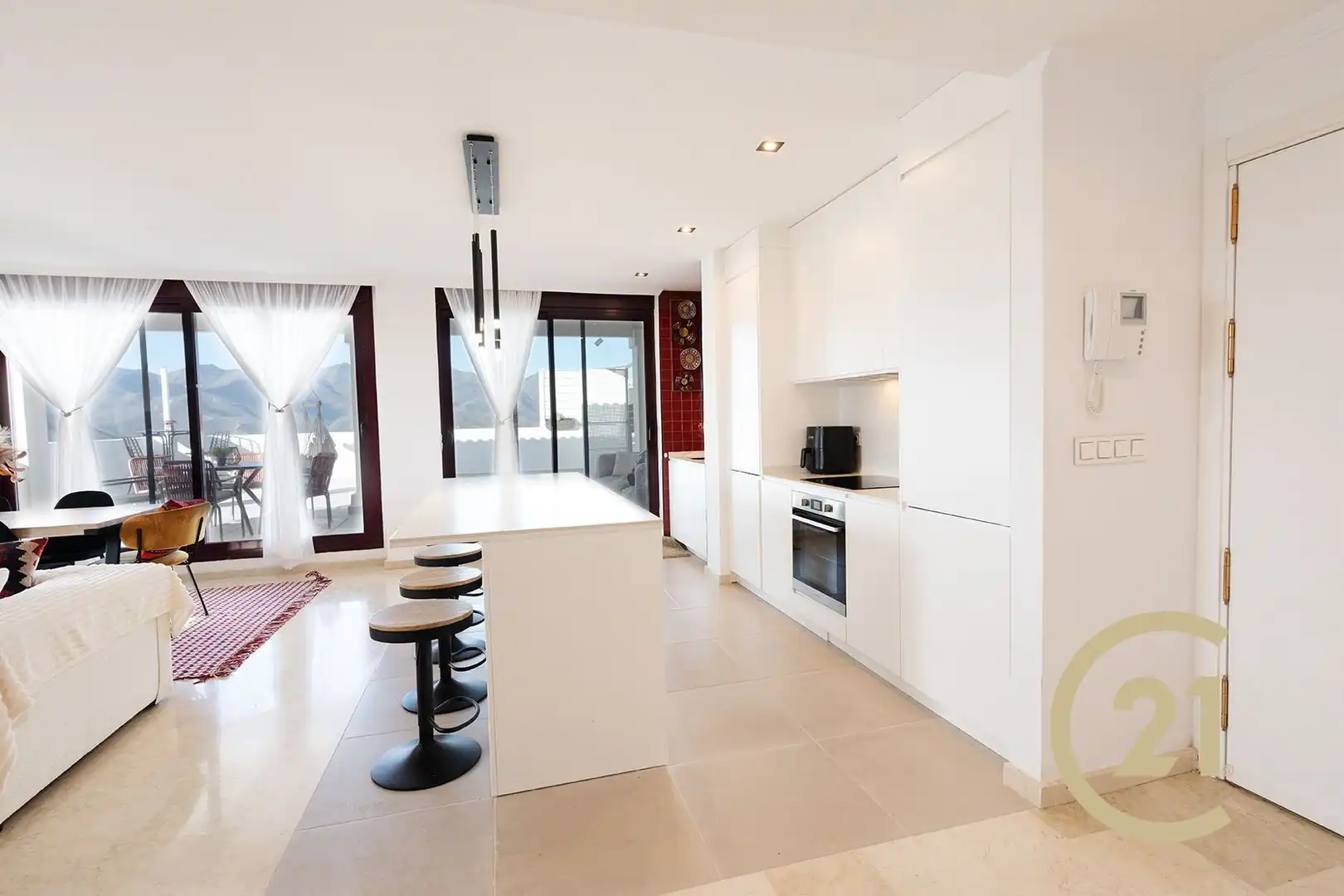Cocina de Casa adosada en venta en Ojén con Aire acondicionado, Calefacción y Jardín privado