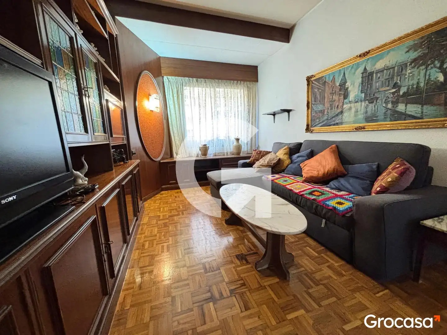 Living room of Houses for sale in L'Hospitalet de Llobregat  with Air Conditioner, Terrace and Storage room