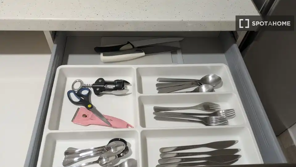 Cocina de Piso de alquiler en Madrid con Aire acondicionado, Calefacción y Amueblado