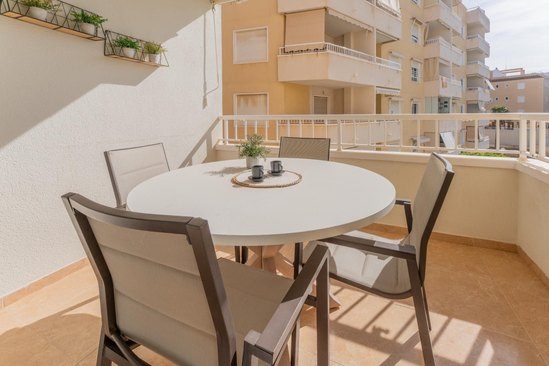 Terrace of Flat for sale in Santa Pola  with Air Conditioner, Private garden and Parquet flooring