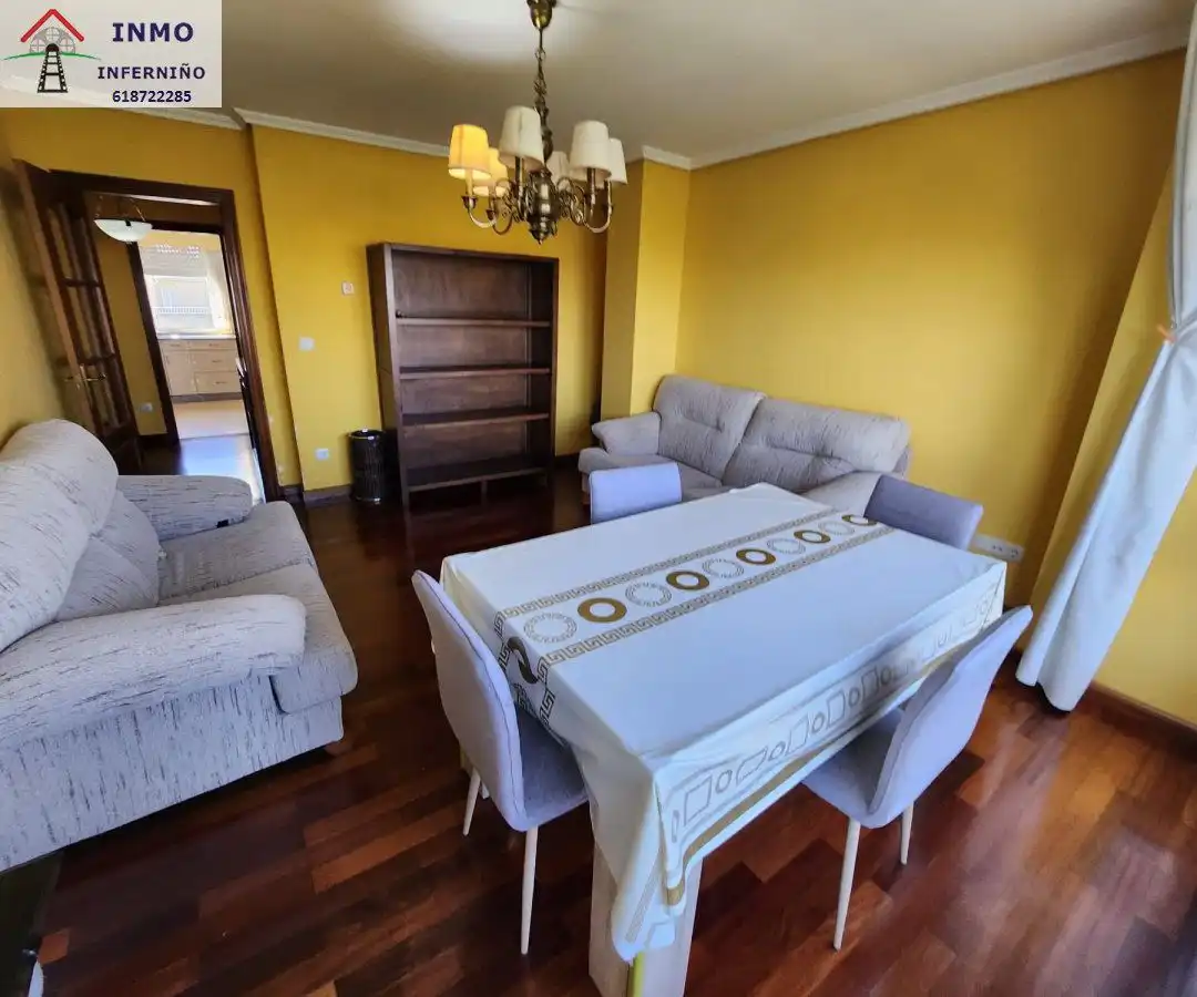 Dining room of Flat for rent in Ferrol  with Parquet flooring, Storage room and Furnished