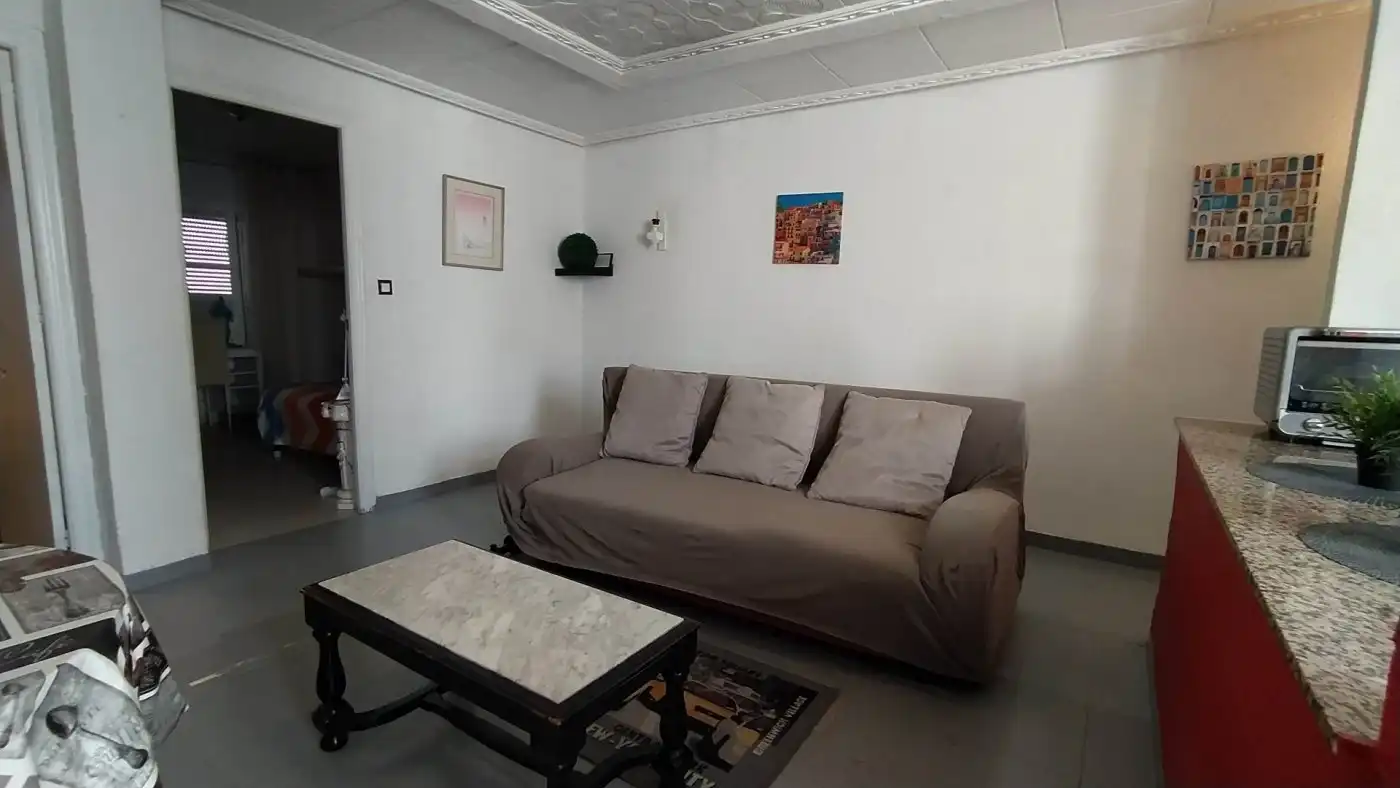 Living room of Flat for rent in Elche / Elx  with Terrace, Furnished and Balcony