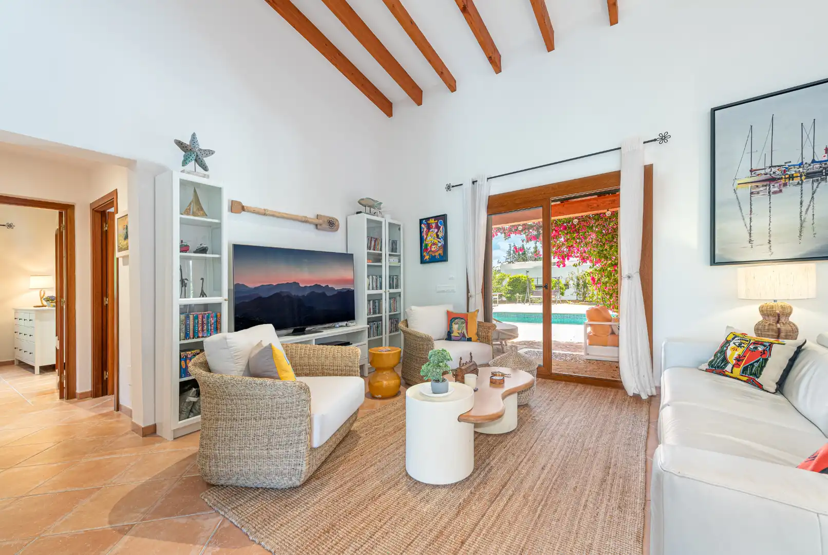 Sala de estar de Casa o chalet en venta en Pollença con Aire acondicionado, Calefacción y Jardín privado