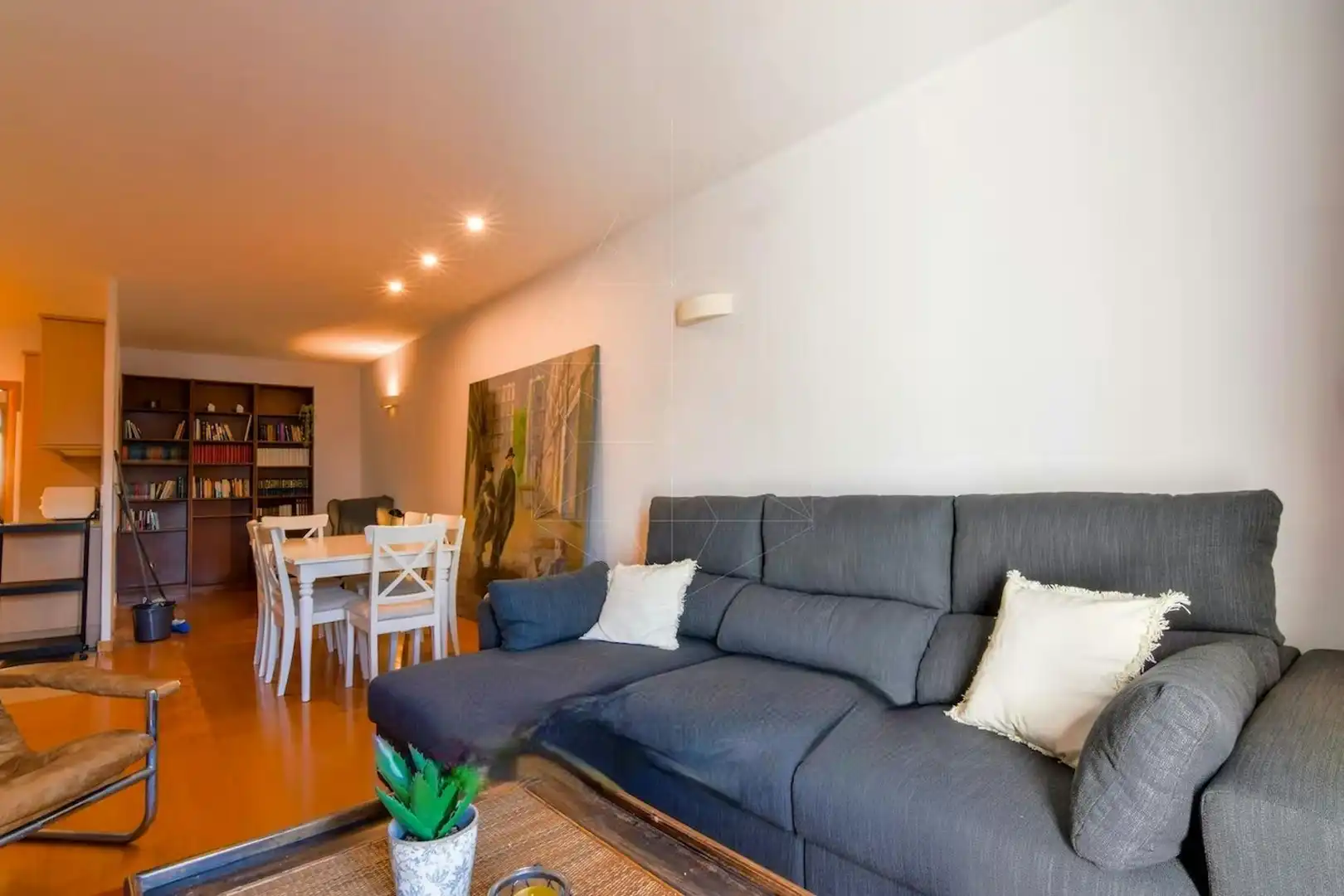 Sala de estar de Piso de alquiler en Barcelona con Aire acondicionado, Calefacción y Amueblado