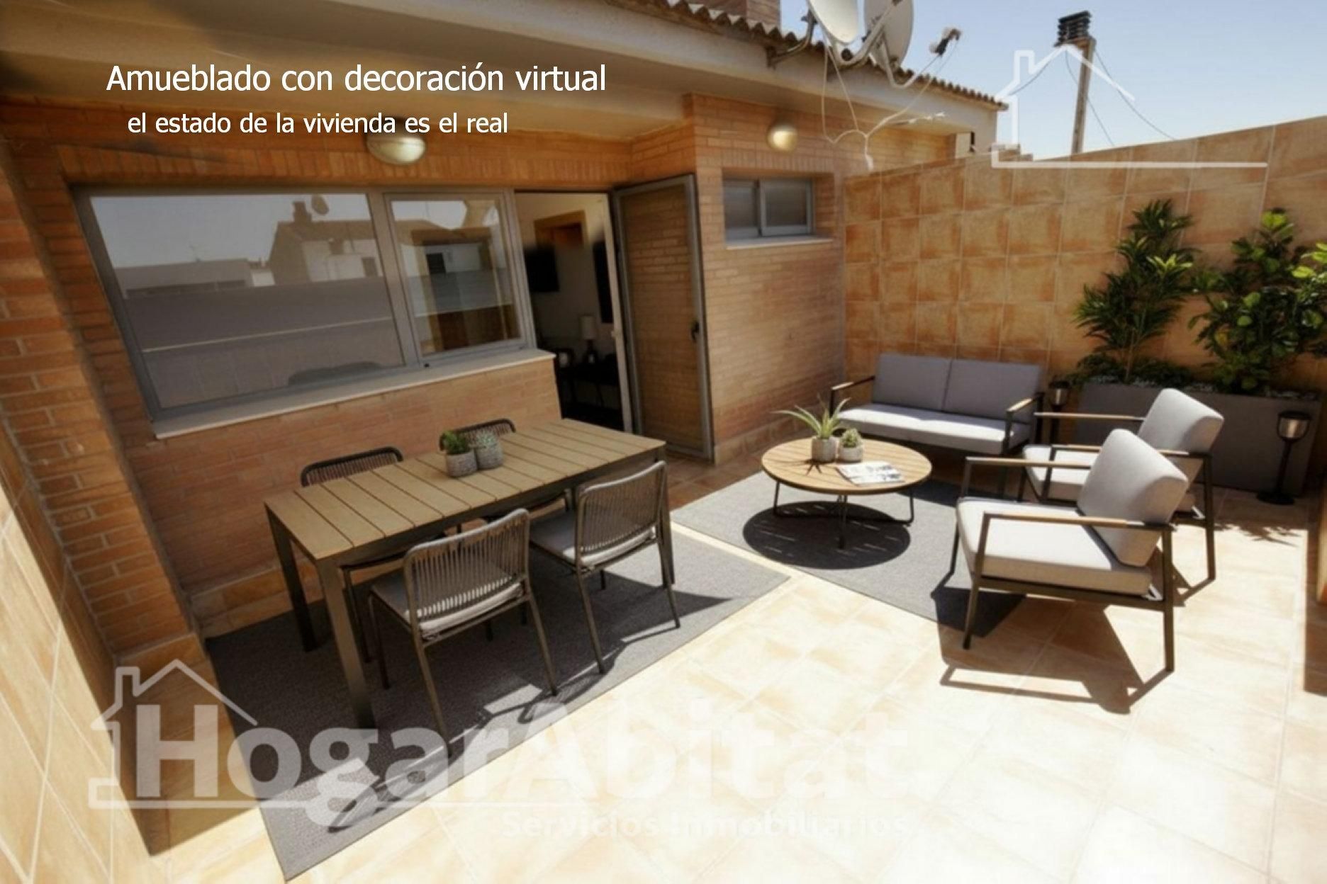Terrace of Single-family semi-detached for sale in Puçol  with Air Conditioner, Heating and Terrace