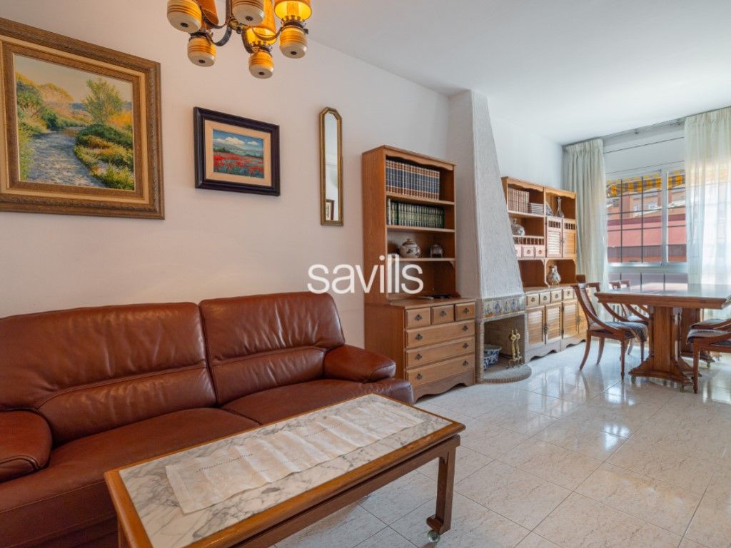 Sala d'estar de Apartament en venda en  Barcelona Capital amb Aire condicionat i Balcó