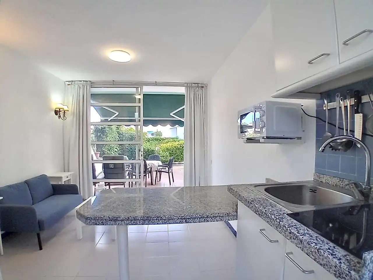 Küche von Maisonette zur Miete in San Bartolomé de Tirajana mit Klimaanlage, Privatgarten und Terrasse