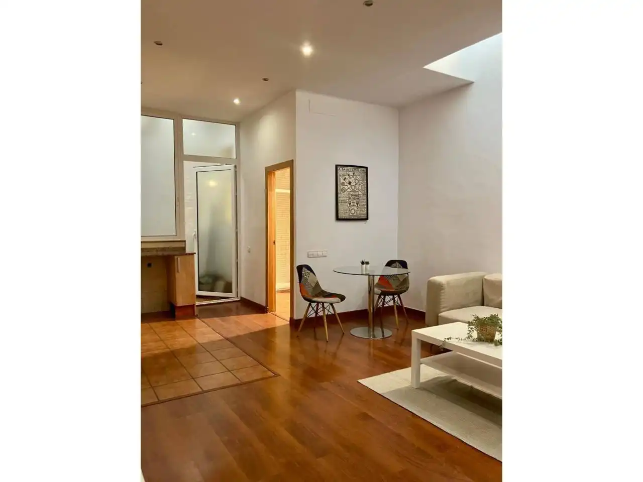 Living room of Flat for rent in Barcelona  with Air Conditioner, Heating and Private garden