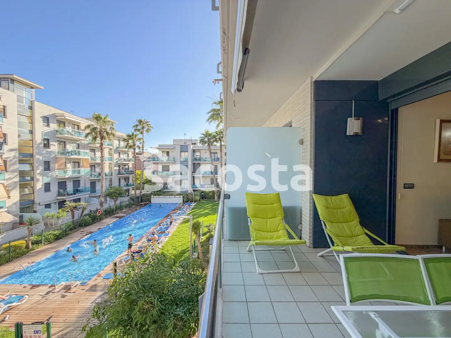 Swimming pool of Flat for sale in Lloret de Mar  with Air Conditioner, Heating and Private garden