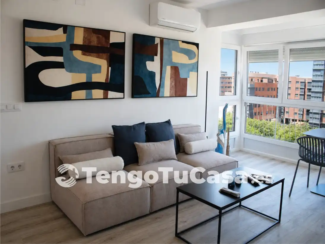 Wohnzimmer von Wohnung zum Verkauf in Madrid mit Klimaanlage, Heizung und Parkett