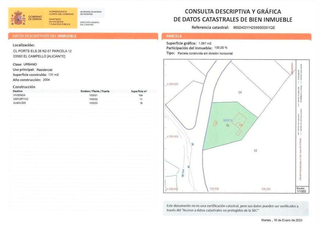 Land for sale in Carrer els Ports, 26, Pueblo Español - Coveta Fumá