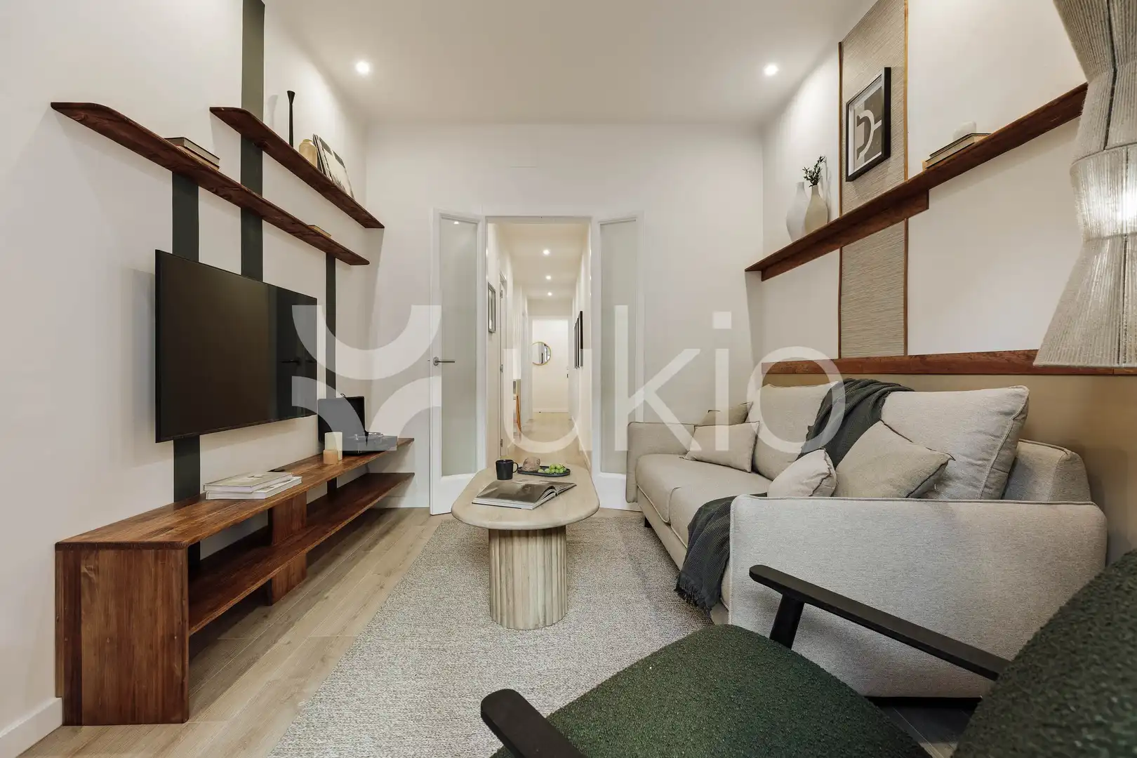 Sala d'estar de Apartament de lloguer en Barcelona amb Aire condicionat, Calefacció i Terrassa