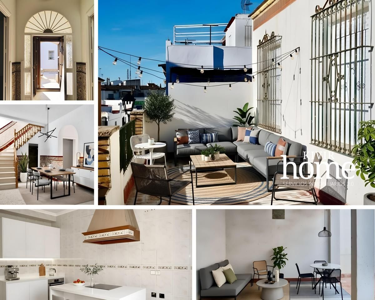 Terrassa de Casa adosada en venda en Umbrete amb Aire condicionat, Jardí privat i Terrassa