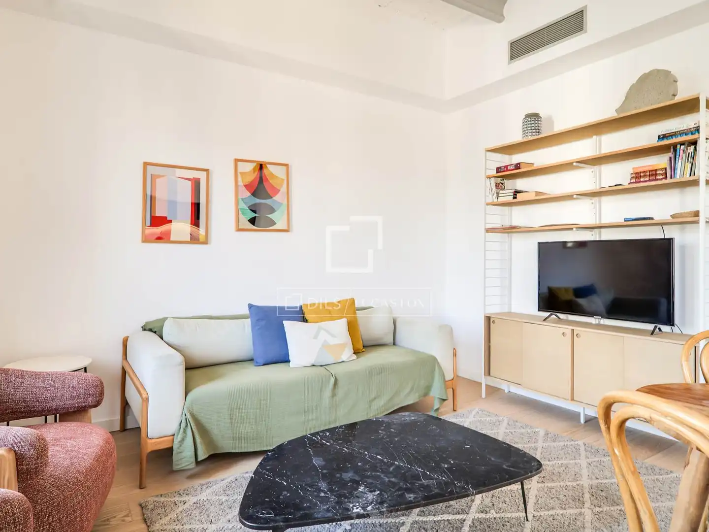 Sala de estar de Ático en venta en Barcelona con Aire acondicionado, Calefacción y Terraza