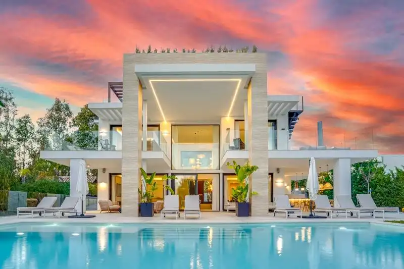 Exterior view of Houses for sale in Marbella  with Air Conditioner, Heating and Private garden