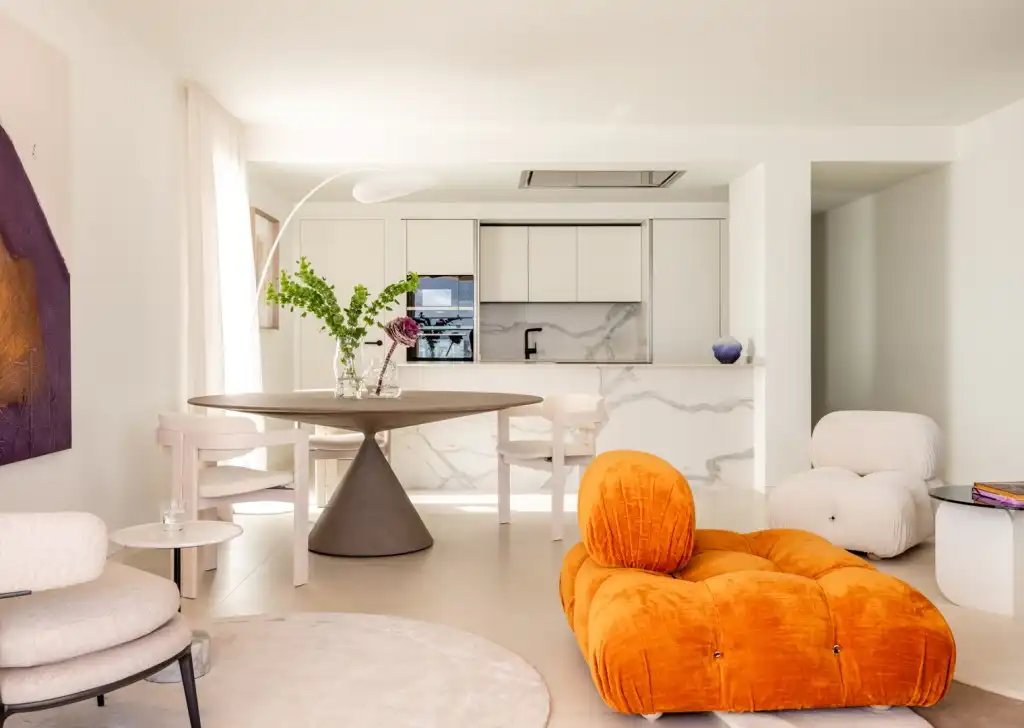 Wohnzimmer von Wohnungen zum Verkauf in  Palma de Mallorca mit Klimaanlage, Heizung und Terrasse