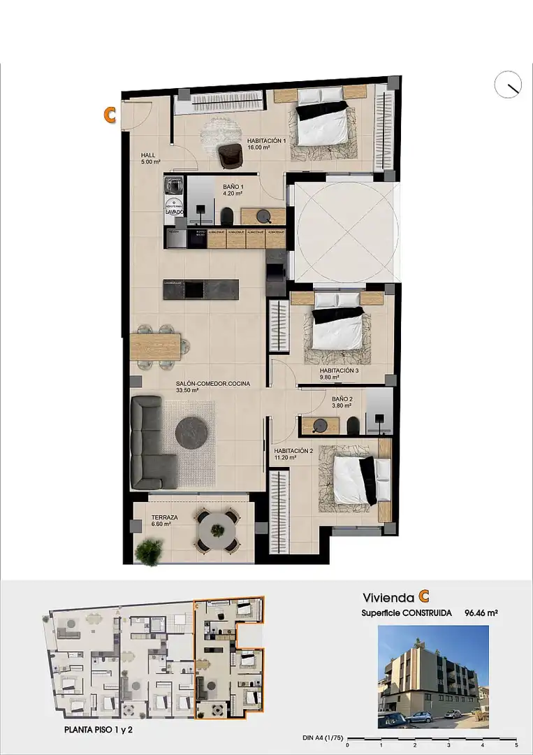 Appartement compact avec terrasse à vendre à Catral, imagen 11
