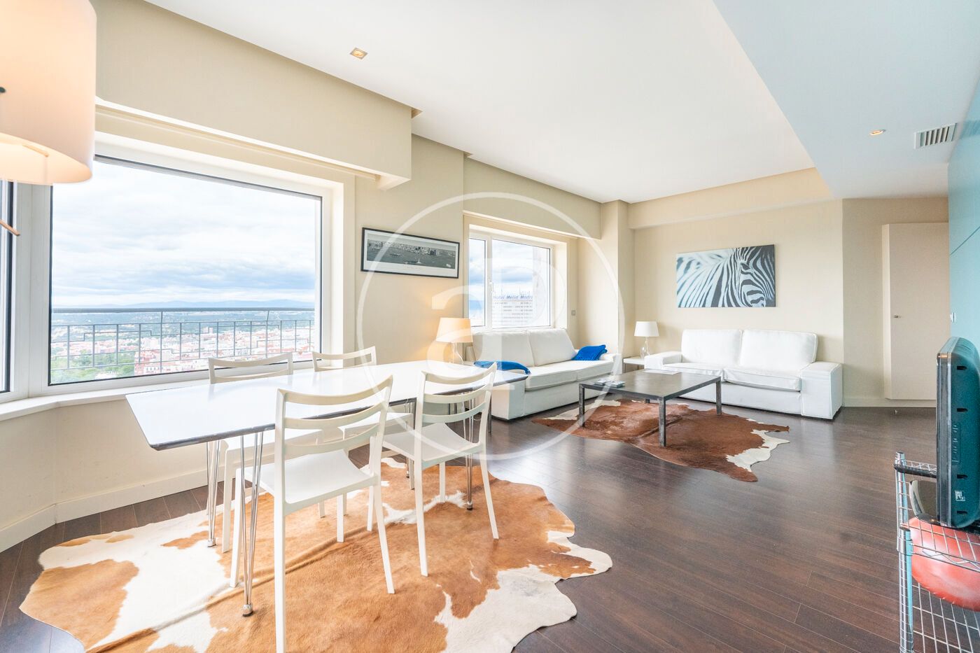 Sala d'estar de Pis de lloguer en  Madrid Capital amb Aire condicionat, Calefacció i Terrassa