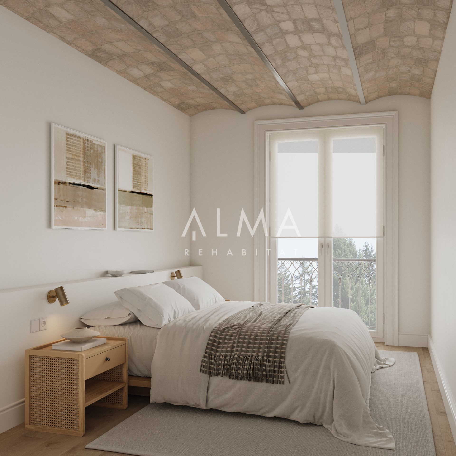 Bedroom of Flat for sale in  Barcelona Capital  with Air Conditioner, Heating and Parquet flooring