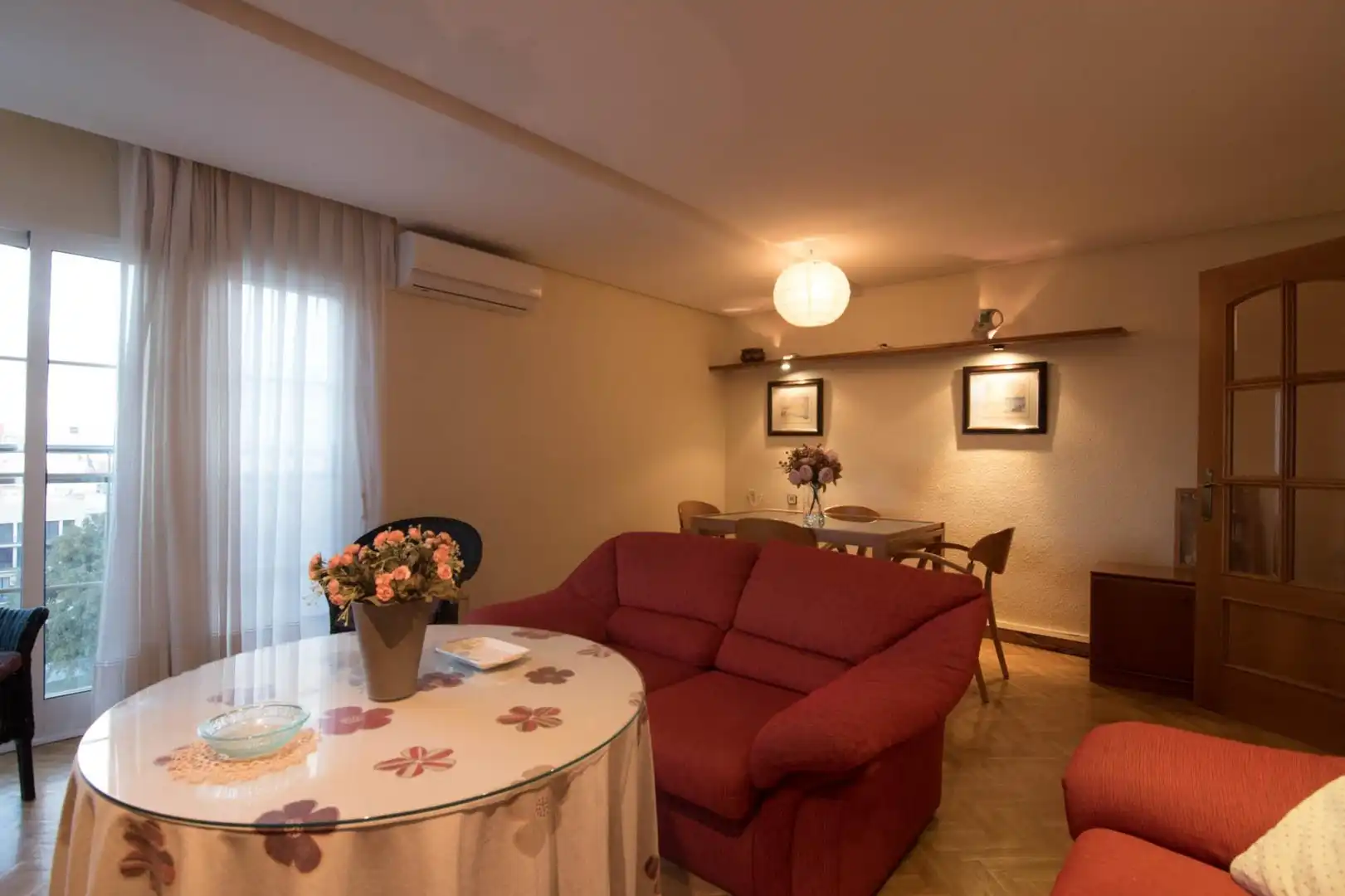 Wohnzimmer von Wohnung zur Miete in Murcia mit Heizung, Parkett und Terrasse