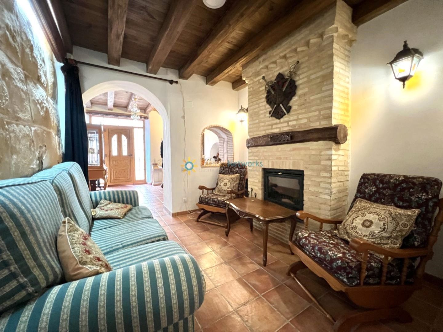 Sala d'estar de Finca rústica en venda en El Palomar amb Aire condicionat, Jardí privat i Terrassa
