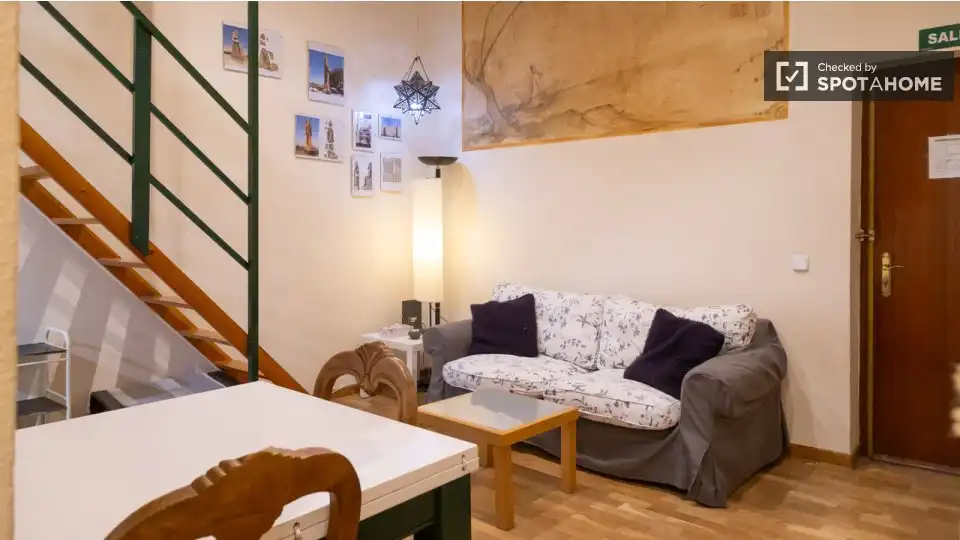 Sala d'estar de Apartament per a compartir en Madrid amb Aire condicionat, Calefacció i Terrassa