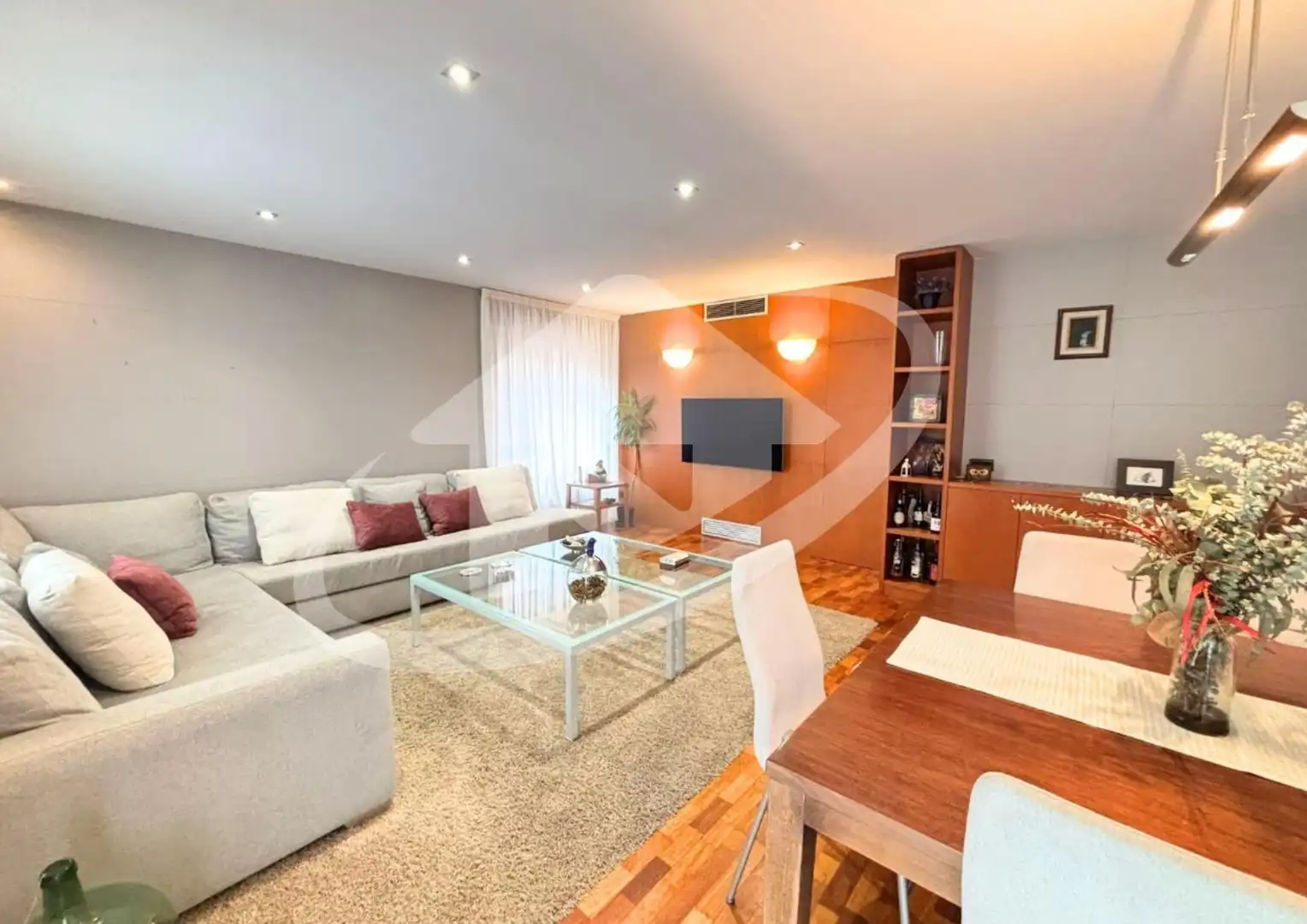 Living room of Houses for sale in Sant Quirze del Vallès  with Air Conditioner, Private garden and Swimming Pool