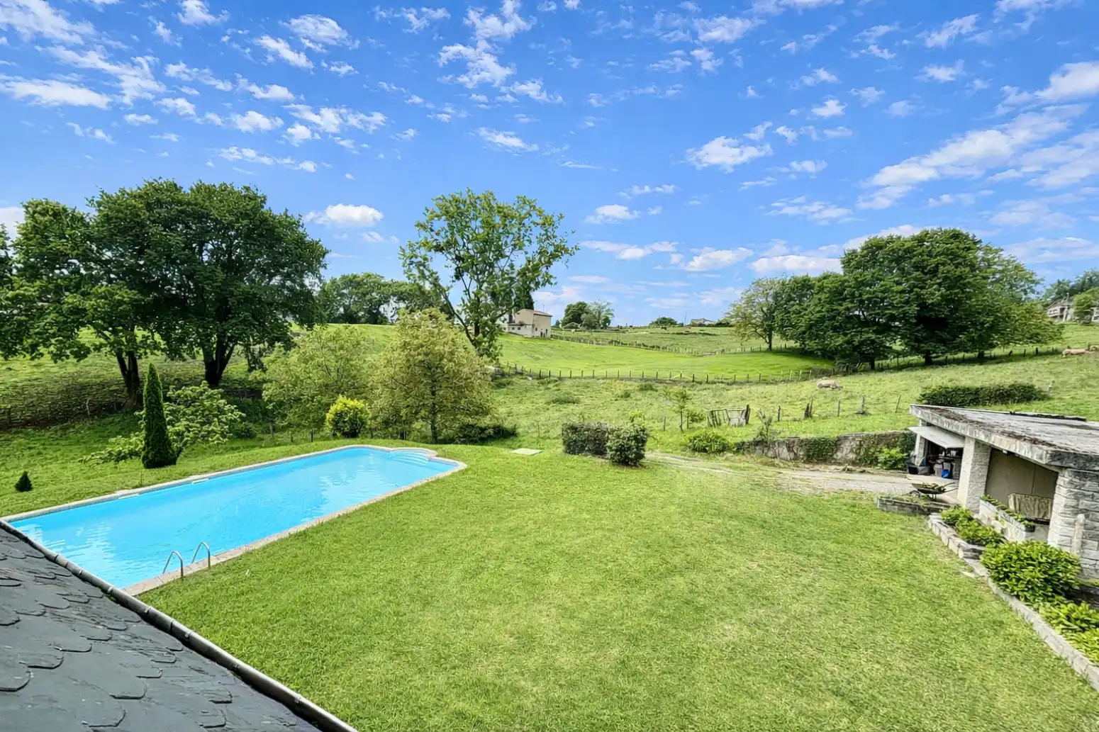 Swimming pool of Houses for sale in Sariego  with Heating, Private garden and Parquet flooring