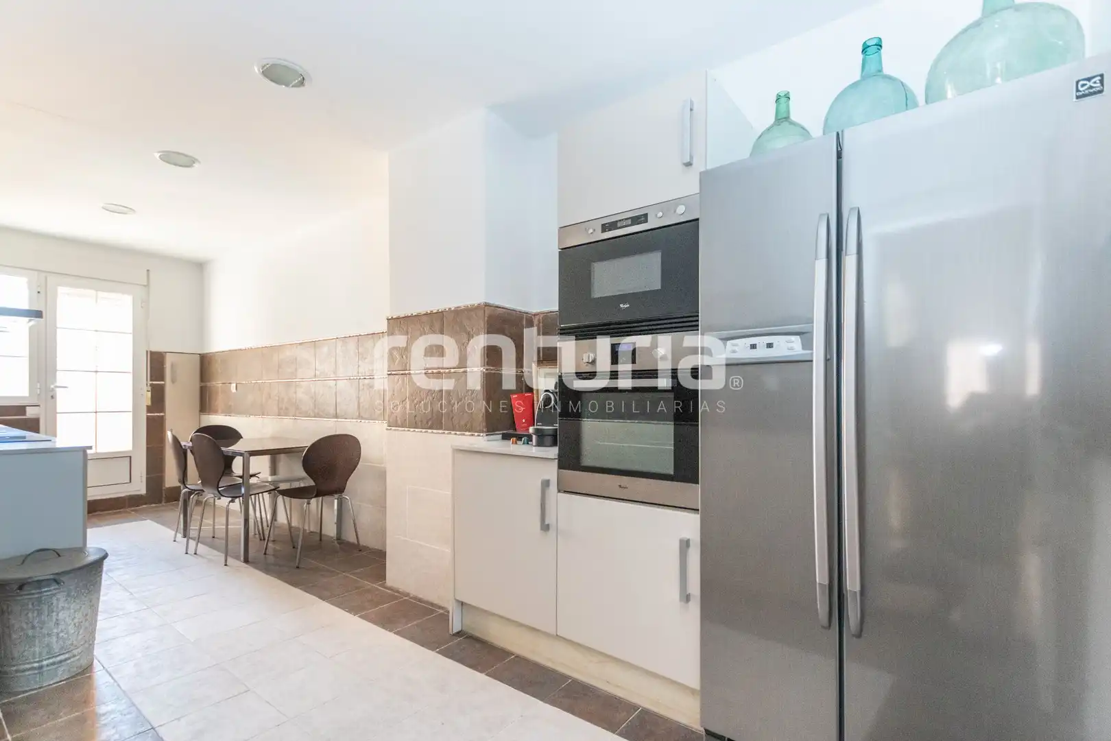 Küche von Wohnung zum Verkauf in La Font de la Figuera mit Klimaanlage, Terrasse und Ofen