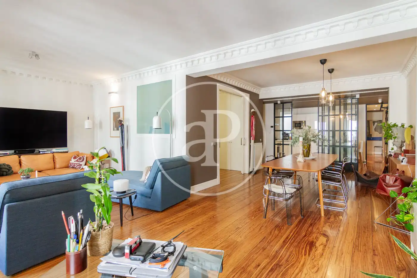 Wohnzimmer von Wohnung zum Verkauf in Madrid mit Klimaanlage, Heizung und Balkon