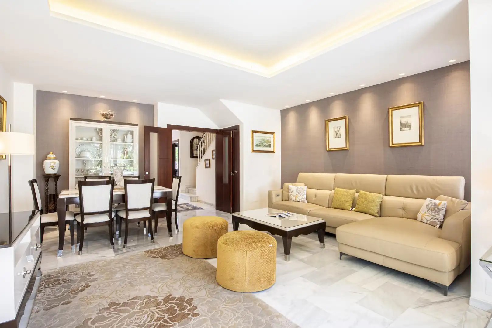 Living room of Detached homes for sale in Marbella  with Private garden, Terrace and Furnished