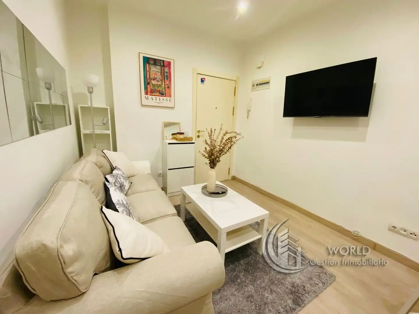 Living room of Apartments for rent in Madrid  with Air Conditioner, Heating and Furnished
