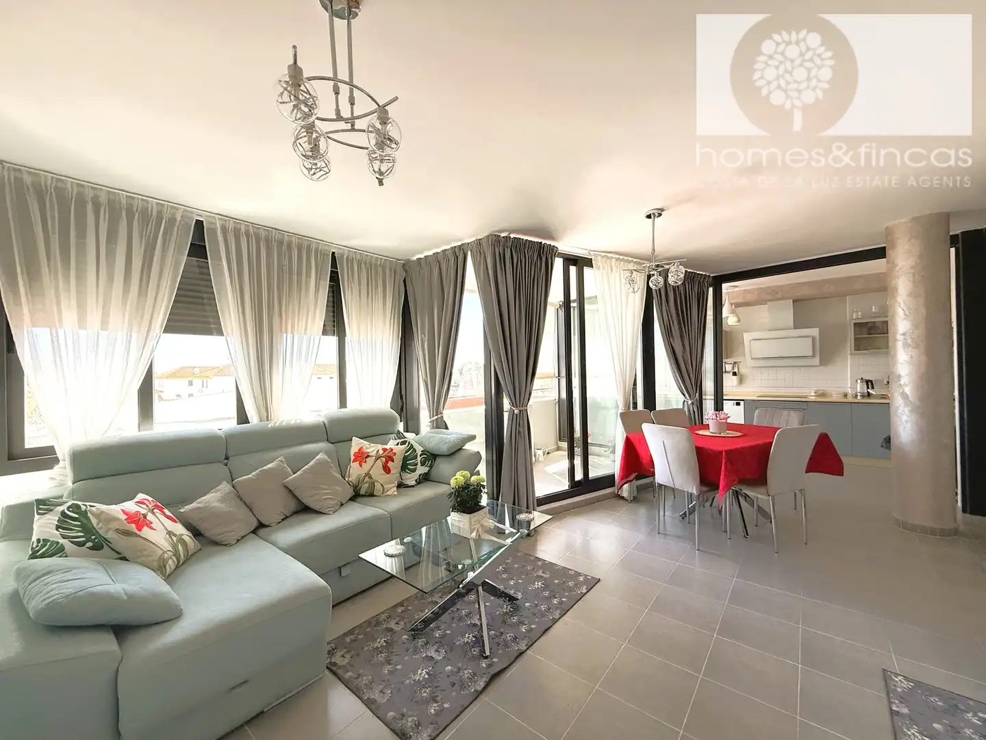 Living room of Duplexes for sale in Ayamonte  with Air Conditioner, Terrace and Furnished