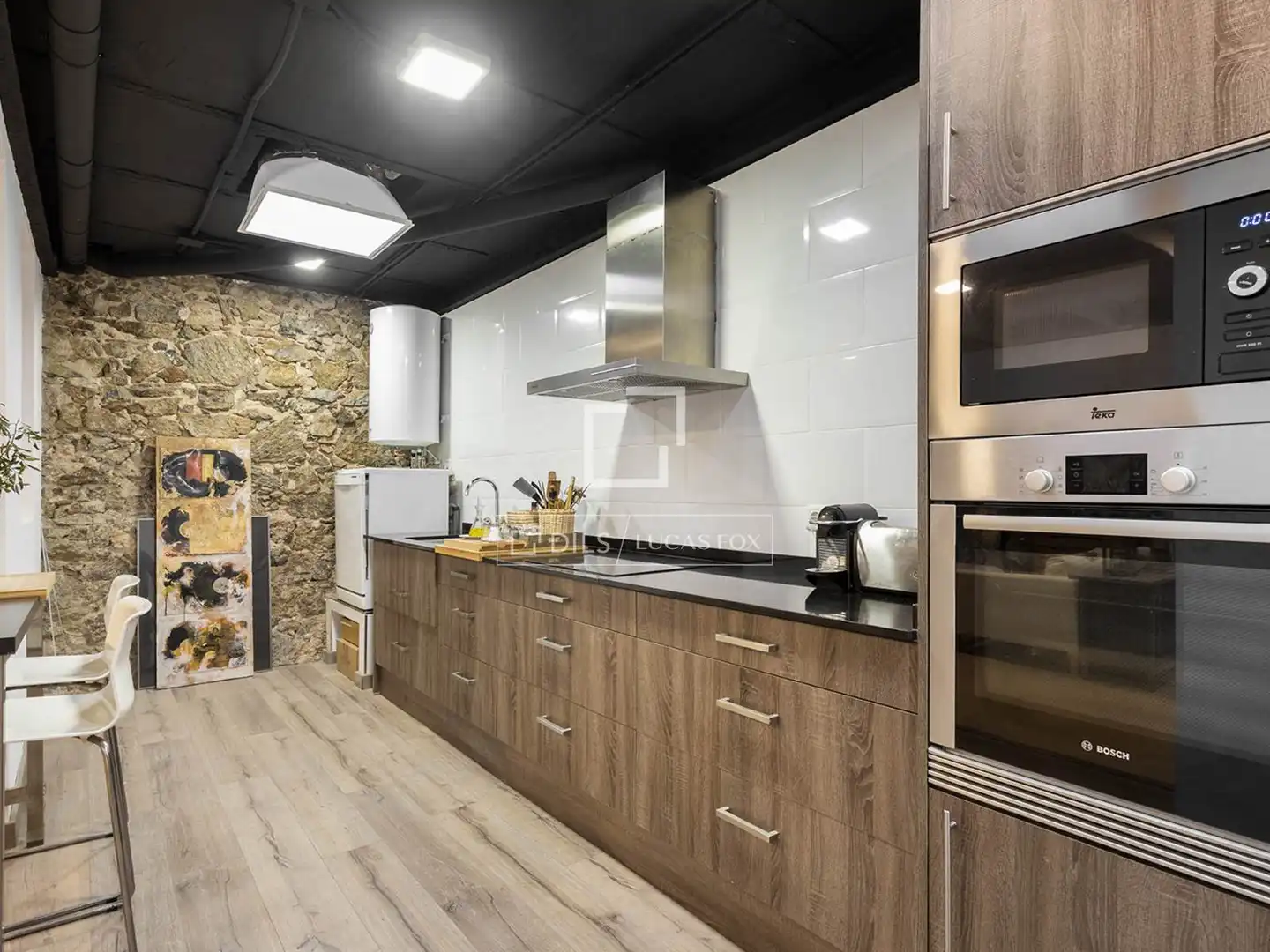 Cuina de Loft en venda en Barcelona amb Calefacció, Parquet i Terrassa