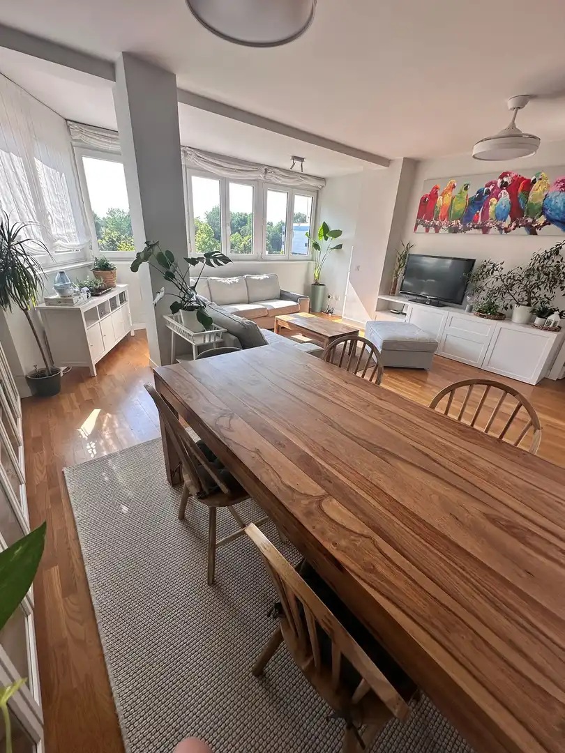 Dining room of Flat for sale in Madrid  with Air Conditioner, Parquet flooring and Storage room