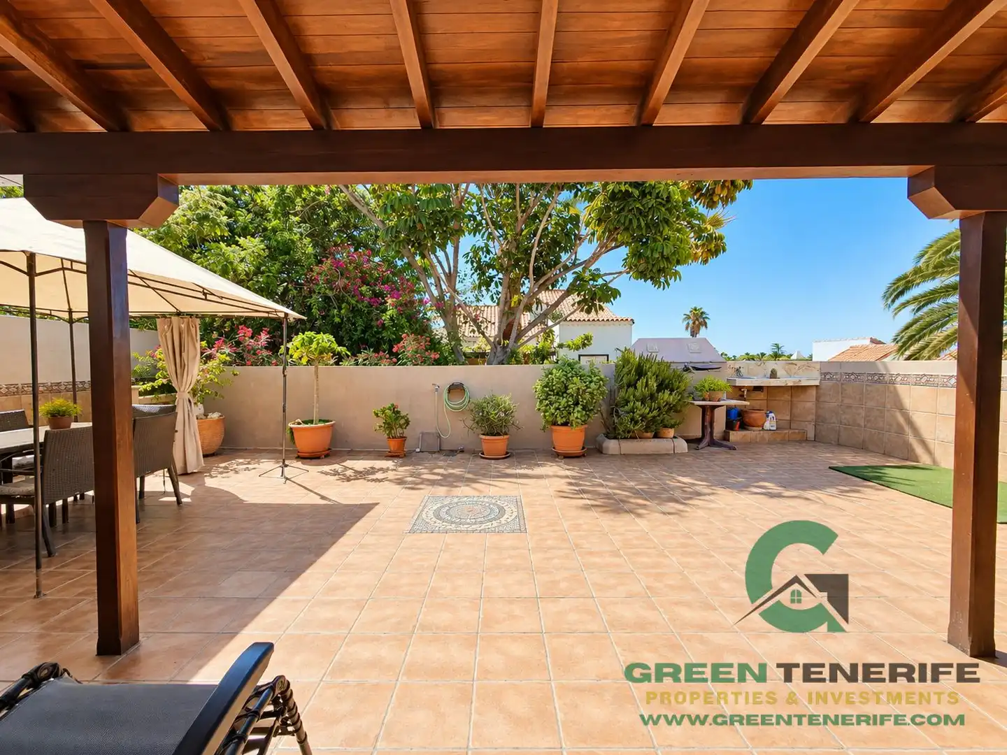 Terrassa de Casa o xalet en venda en San Miguel de Abona amb Aire condicionat, Terrassa i Piscina