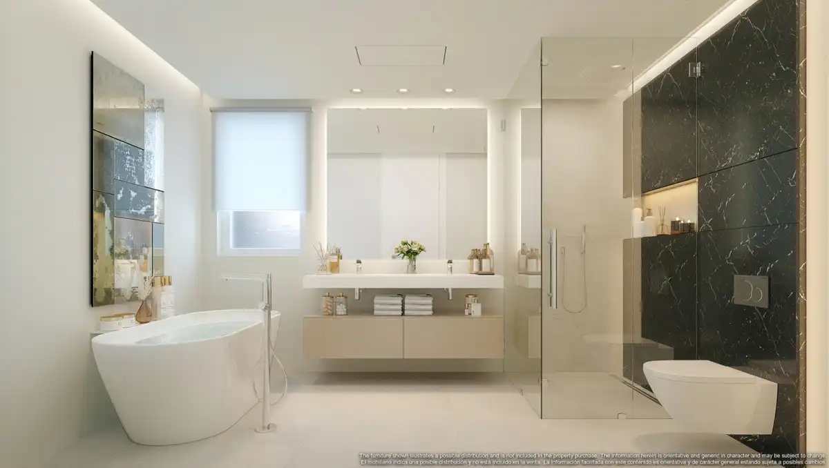 Baño de Planta baja en venta en Benahavís con Aire acondicionado, Jardín privado y Terraza
