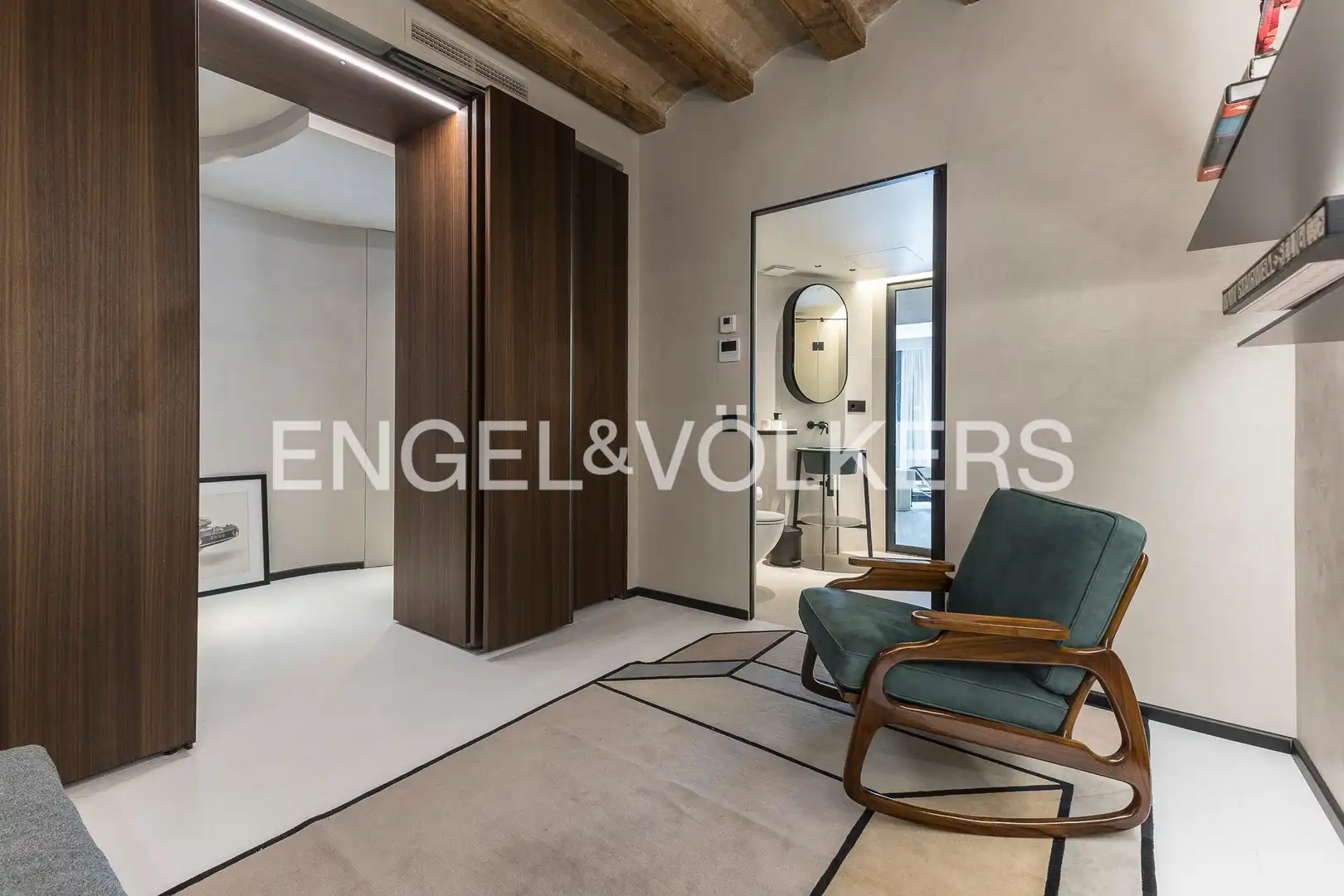 Wohnzimmer von Wohnung zur Miete in Barcelona mit Klimaanlage, Heizung und Parkett