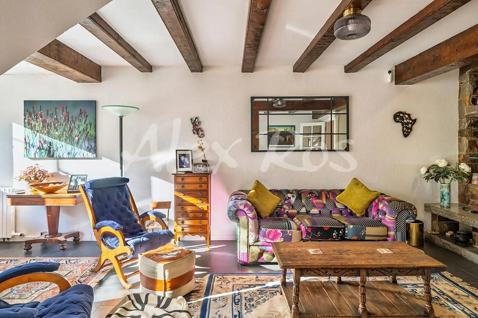 Sala d'estar de Casa o xalet en venda en Fontanals de Cerdanya amb Terrassa, Traster i Moblat