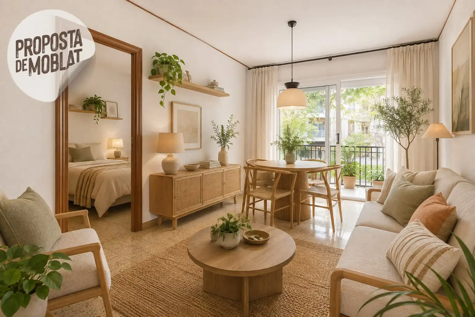 Sala de estar de Piso en venta en Sant Cugat del Vallès con Calefacción, Balcón y Alarma