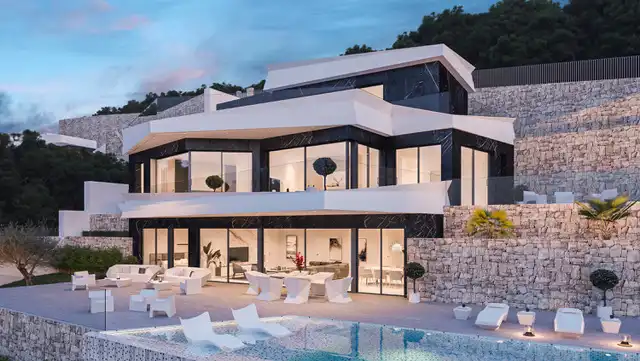 Exterior view of Houses for sale in Benissa  with Air Conditioner, Private garden and Terrace