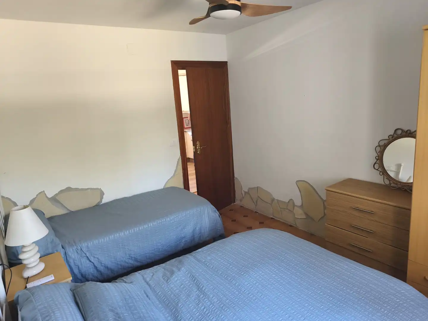 Bedroom of Houses for rent in Castellón de la Plana / Castelló de la Plana  with Air Conditioner, Private garden and Terrace